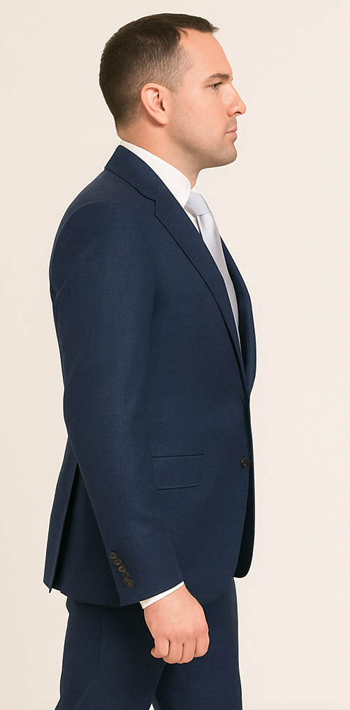 Rossi Man MAX RM1783 Slim Fit 3-Piece Suit – Modern Solid Blue Suit for Men 3   - from alligatorwarehouse.com
