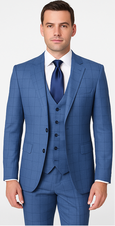 Rossi Man MAX RM1785 Slim Fit 3-Piece Suit – Stylish Formalwear for Men 5   - from alligatorwarehouse.com