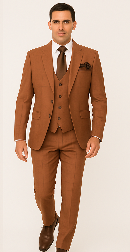 Rossi Man MAX RM1786 Slim Fit 3-Piece Suit – A Modern and Elegant Suit for Men 4   - from alligatorwarehouse.com