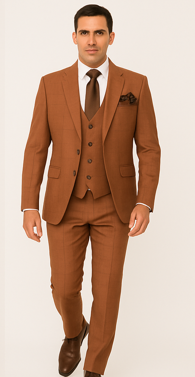 Rossi Man MAX RM1786 Slim Fit 3-Piece Suit – A Modern and Elegant Suit for Men 4   - from alligatorwarehouse.com