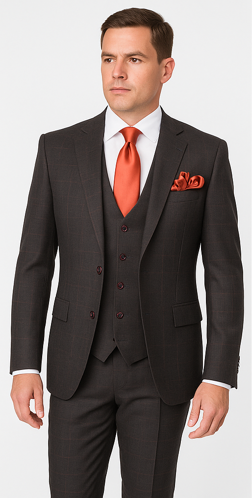 Rossi Man MAX RM1787 Slim Fit 3-Piece Suit – Stylish and Elegant Men’s Formalwear