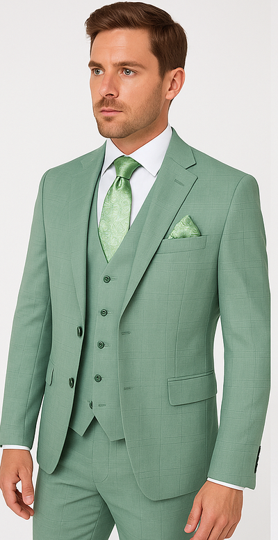 Rossi Man MAX RM1821 Slim Fit 3-Piece Suit – Contemporary Men’s Formalwear 5   - from alligatorwarehouse.com