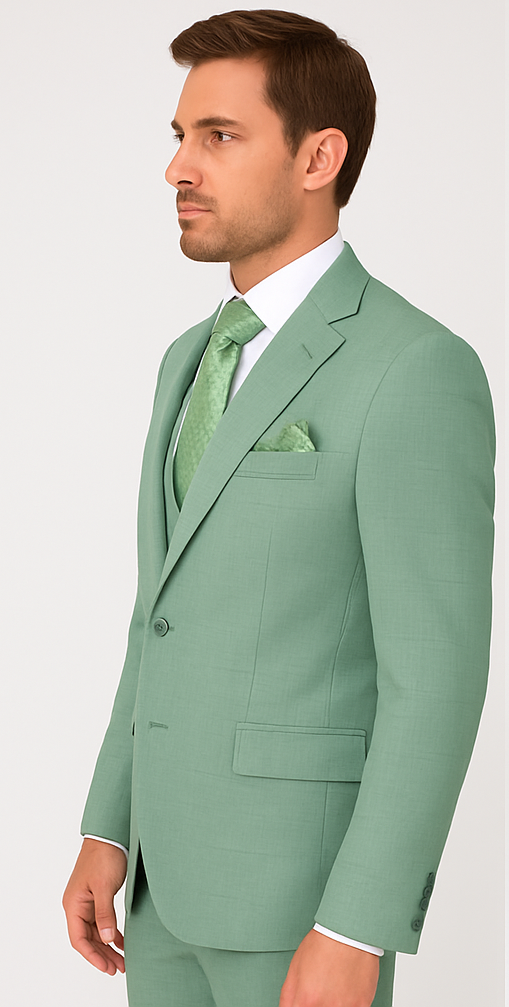 Rossi Man MAX RM1821 Slim Fit 3-Piece Suit – Contemporary Men’s Formalwear 3   - from alligatorwarehouse.com