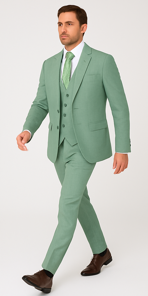 Rossi Man MAX RM1821 Slim Fit 3-Piece Suit – Contemporary Men’s Formalwear