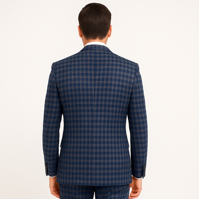 Rossi Man MAX RM1835 Slim Fit 3-Piece Suit – Modern Tailored Blue Suit for Men 2   - from alligatorwarehouse.com