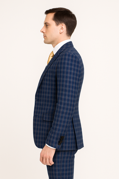 Rossi Man MAX RM1835 Slim Fit 3-Piece Suit – Modern Tailored Blue Suit for Men 3   - from alligatorwarehouse.com