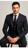Rossi Man Max RM1837 – Men’s Slim Fit Tailored 3-Piece Suit in Black 2   - from alligatorwarehouse.com