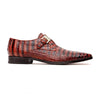 Marco Di Milano Rovigo Men's Shoes Cognac Exotic Crocodile Skin Single Monk-strap Loafers 9 ROVIGO_CAIMAN FUSCUS_RUS COGNAC STRAMPS_8.5  - from alligatorwarehouse.com