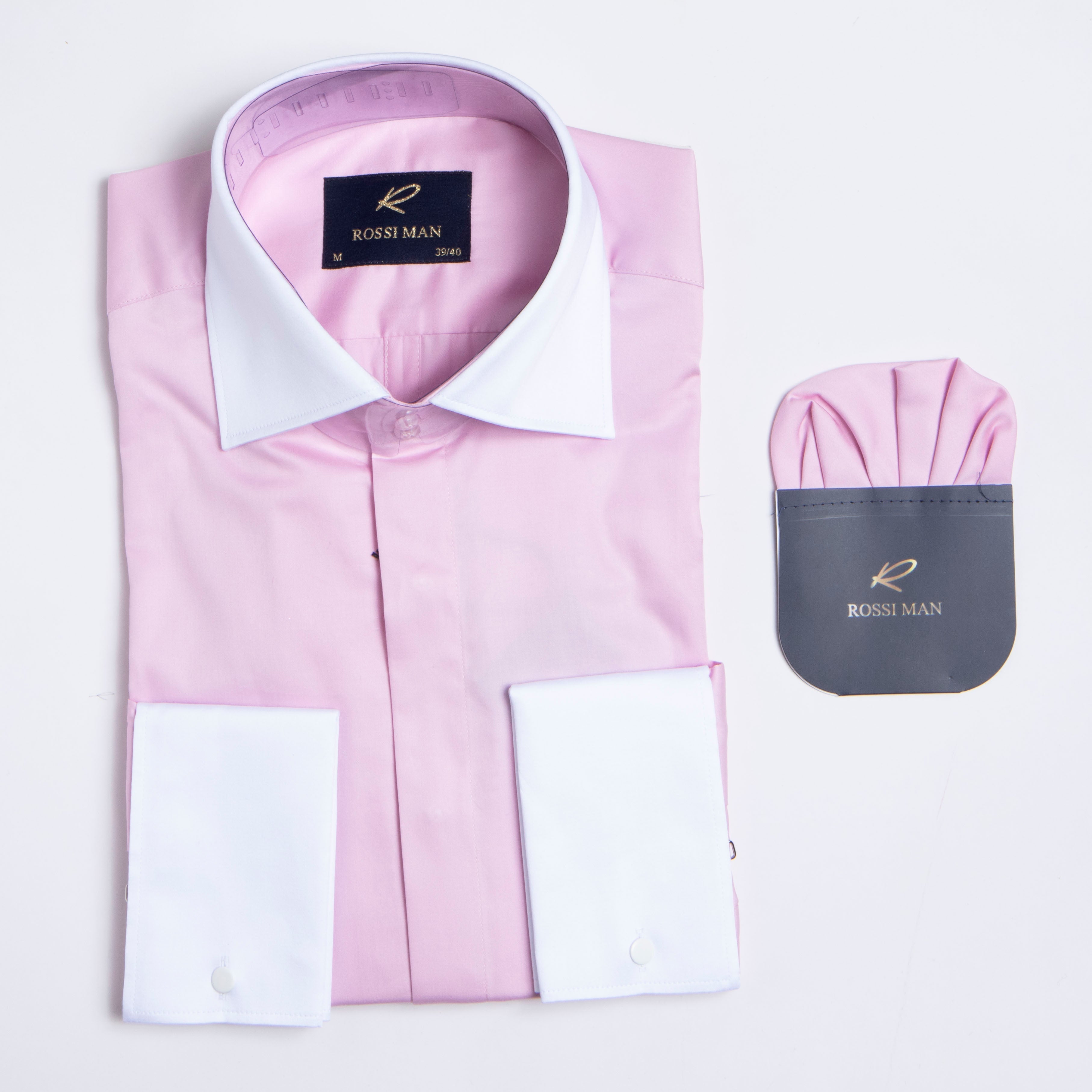 Men’s Pink Shirt by Rossi Man – RS2 Model 1   - from alligatorwarehouse.com