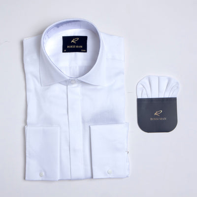 Rossi Man Men's Shirt – RS3 Style in White 1   - from alligatorwarehouse.com