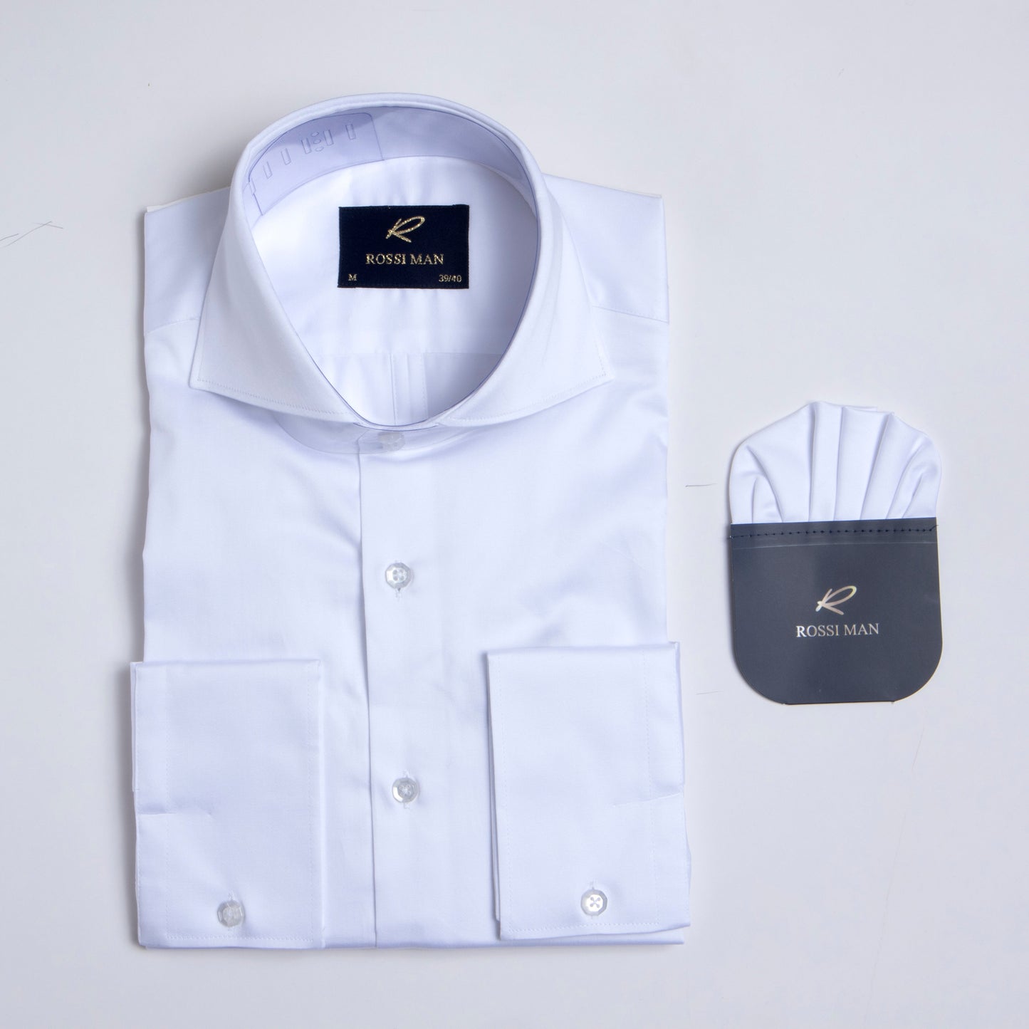 Men’s White Shirt by Rossi Man – RS4 Style