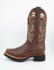 Los Altos Men's Rage Leather Walnut Square Toe EVA Sole Boot 5   - from alligatorwarehouse.com