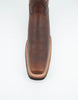Los Altos Men's Rage Leather Walnut Square Toe EVA Sole Boot 4   - from alligatorwarehouse.com