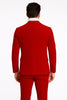 Mens Slim Fit Red Velvet Double Breasted Suit with Peak Lapel Formal Tuxedo Style Ultra Slim Fit 3   - from alligatorwarehouse.com