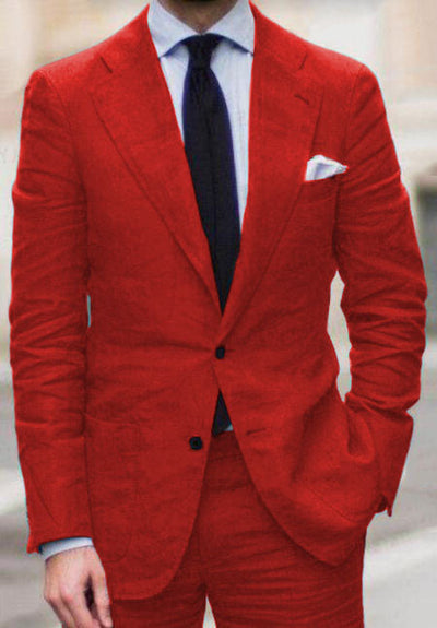 Red Linen Suit - Red Linen Suit - Red Tiffany Color 1   - from alligatorwarehouse.com