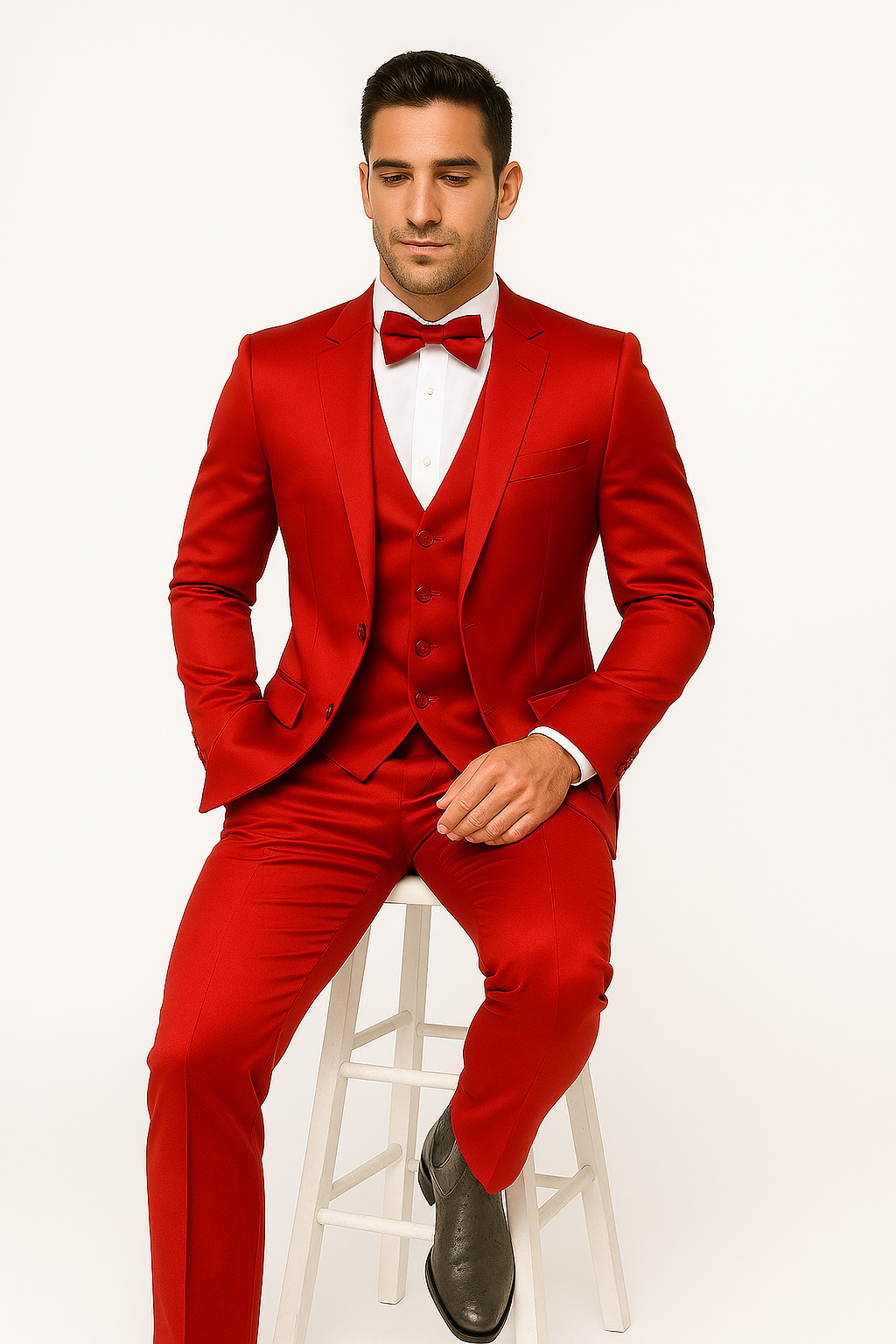 Elite-Red-satin-suit-wedding-prom