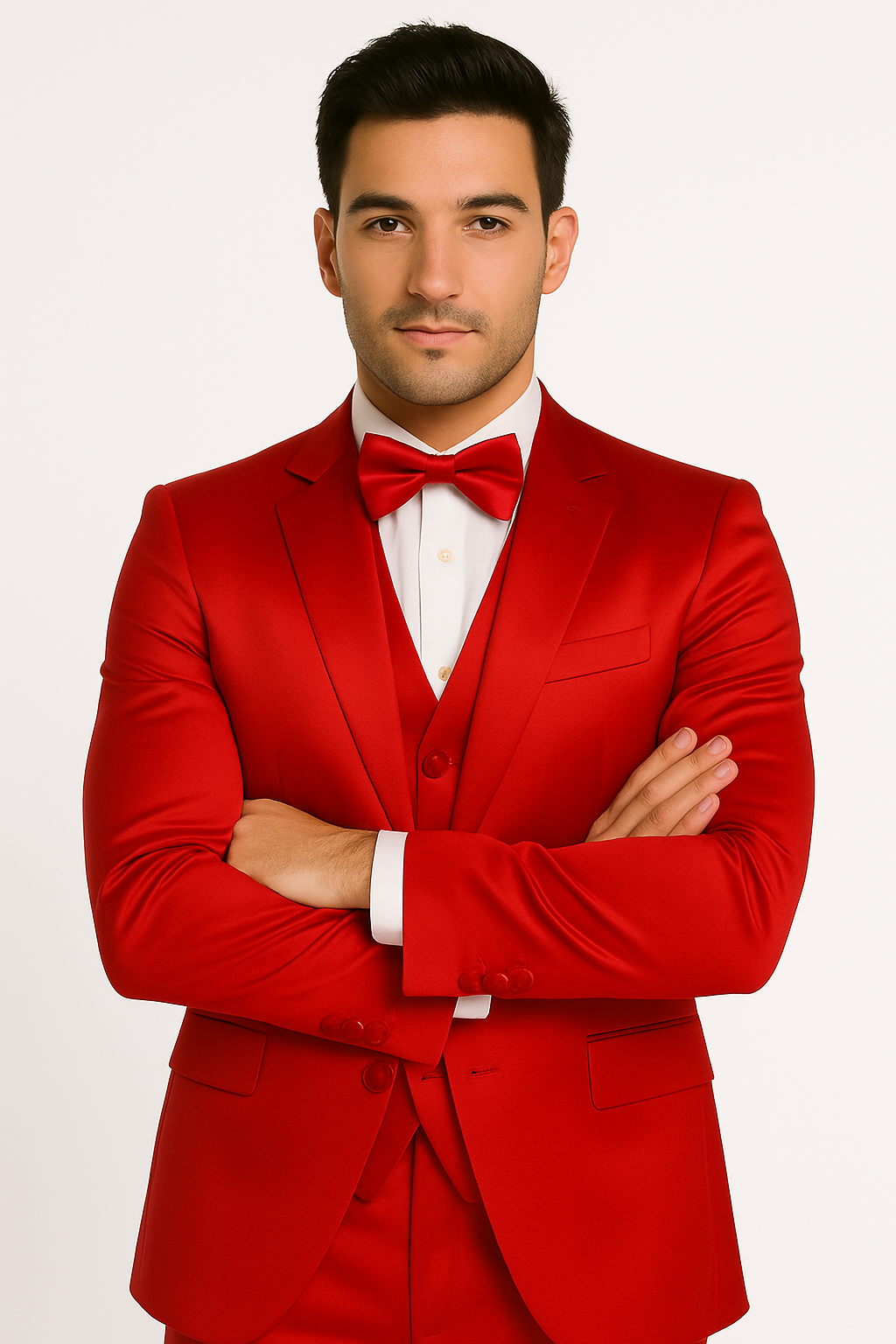 Elite-Red-satin-suit-wedding-prom