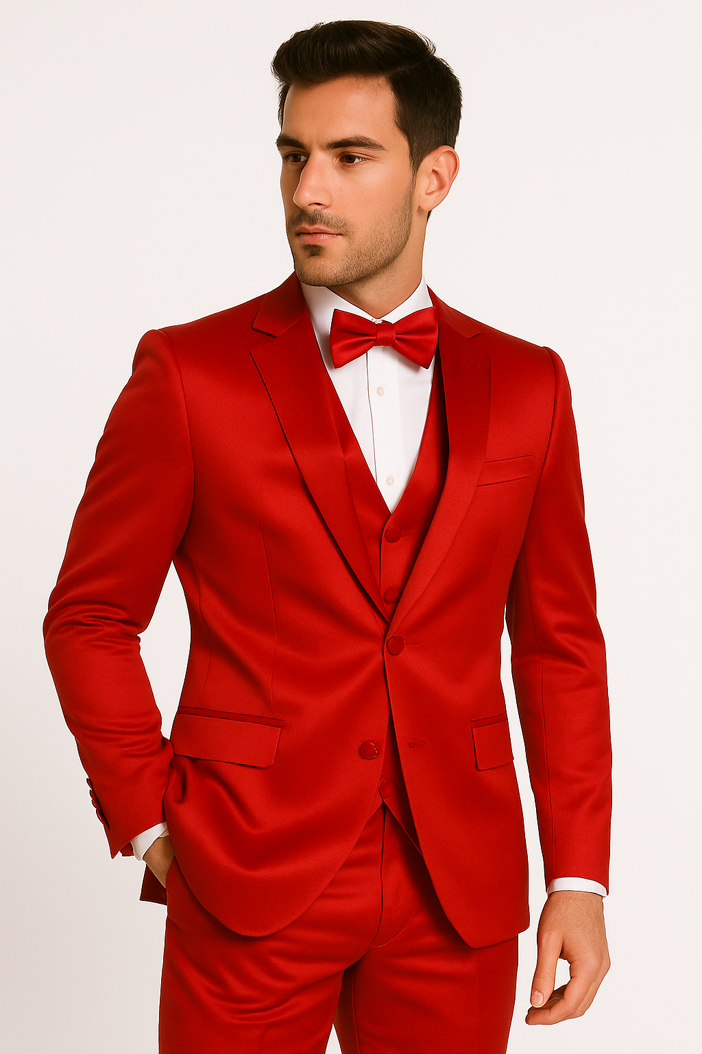 Elite-Red-satin-suit-wedding-prom 7 M390SK-2-34s  - from alligatorwarehouse.com