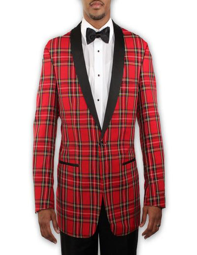 Red Tuxedo With Black Lapel - Holiday - Christmas - Wedding Prom 1 ZZ-9199  - from alligatorwarehouse.com