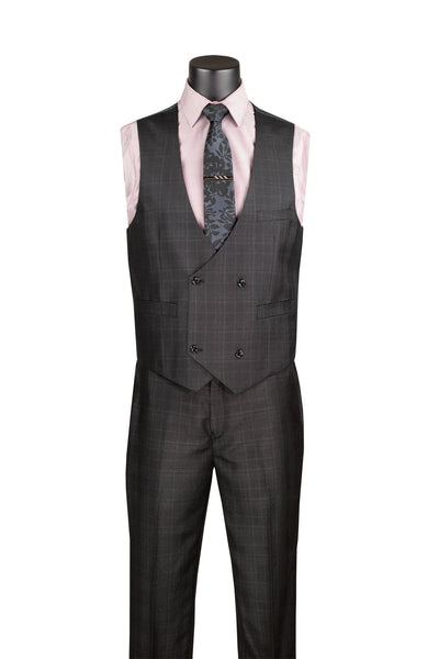 Renaissance Collection - Regular Fit 3 Piece Suit Black 2 SO1V2RW-7_BLACK_42R  - from alligatorwarehouse.com