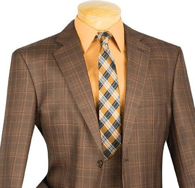 Renaissance Collection - Regular Fit 3 Piece Suit Chestnut 4 SO1V2RW-7_CHESTNUT_42R  - from alligatorwarehouse.com