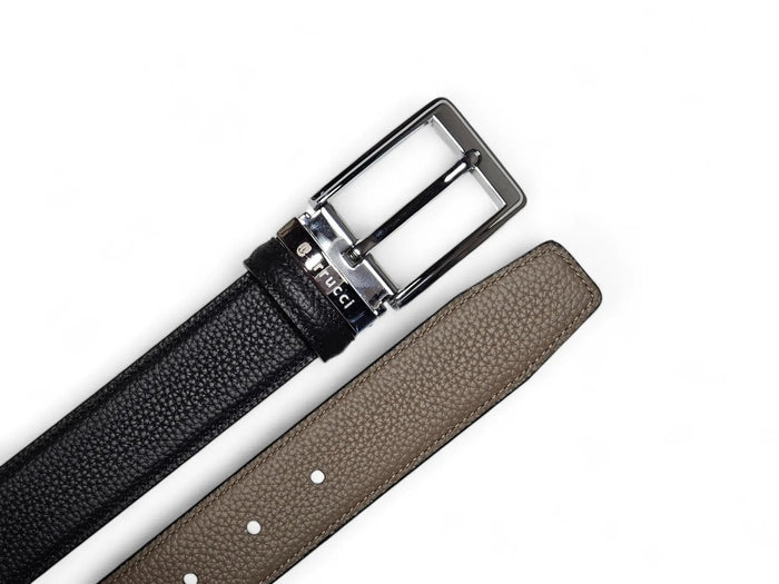 Carrucci Reversible Belt in Pebble Leather