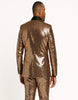 Men's Rose Gold Sequin Tuxedo Suit with Black Satin Lapel ƒ?? Luxury Slim Fit Blazer for Parties and Events 3   - from alligatorwarehouse.com