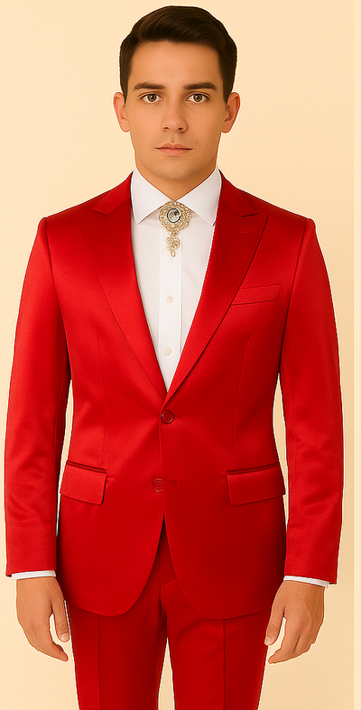 Rossi Man LEO RM1621 – Red Slim Fit 3-Piece Designer Suit for Men 5   - from alligatorwarehouse.com
