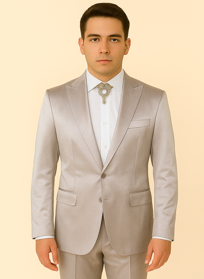Rossi Man LEO RM1622 – Off-White Slim Fit 3-Piece Designer Suit for Men 5   - from alligatorwarehouse.com