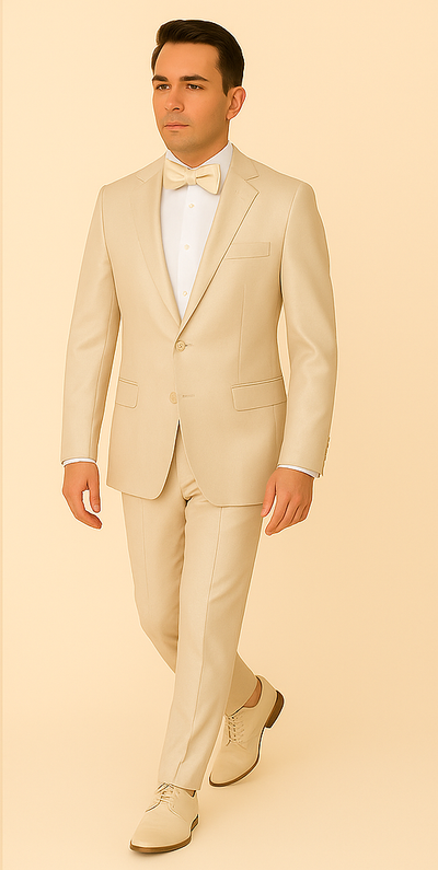 Rossi Man LEO RM1642 – Off-White Shimmer Slim Fit 3-Piece Suit for Men 2   - from alligatorwarehouse.com