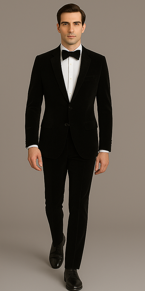 Rossi Man Leo RM1905 – Elegant Black Designer Suit for Men | Formal