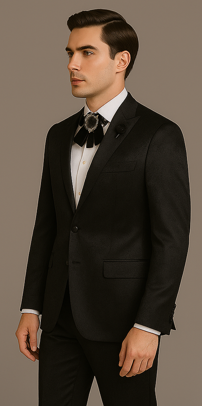 Rossi Man Leo RM1907 – Men's Modern Slim Fit 2-Piece Suit | Stylish Formal