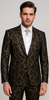 Rossi Man LEO RM1901 – Gold & Black Designer Tuxedo for Men | Slim Fit 5   - from alligatorwarehouse.com