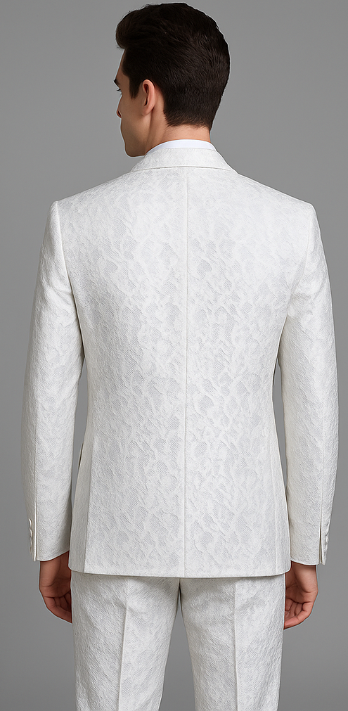 Rossi Man Leo RM1902 – White Designer Tuxedo for Men 2   - from alligatorwarehouse.com