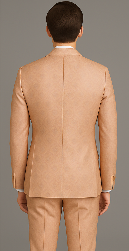 Rossi Man Leo RM1903 – Pink & Gold Designer Tuxedo for Men | Stylish Formal Wear 3   - from alligatorwarehouse.com