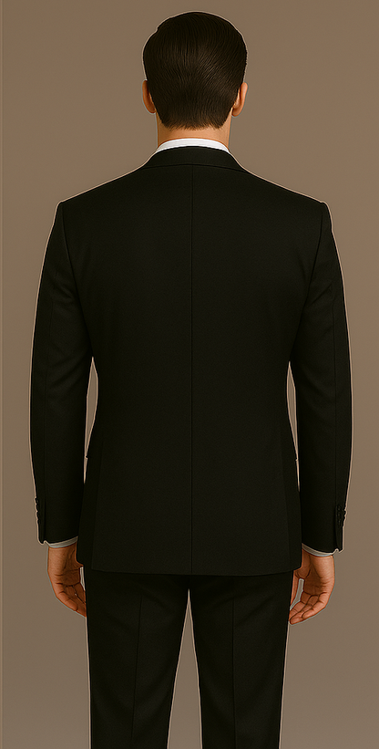 Rossi Man Leo Tuxedo RM1101 – Classic Black Formal Suit for Men | Timeless Tuxedo Style