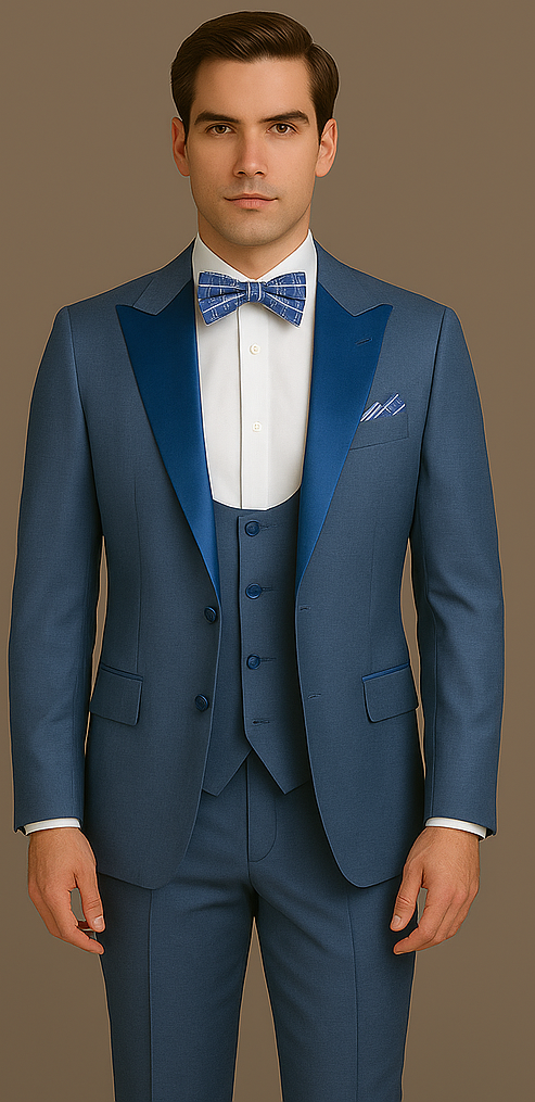 Rossi Man Leo Tuxedo RM1387 – Elegant Slim Fit Formal Wear for Men | Stylish Tuxedo Suit