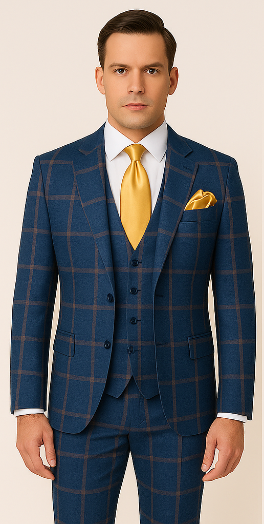 Rossi Man Max RM1840 – Slim Fit 3-Piece Formal Suit for Men 5   - from alligatorwarehouse.com
