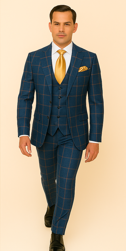 Rossi Man Max RM1840 – Slim Fit 3-Piece Formal Suit for Men 4   - from alligatorwarehouse.com