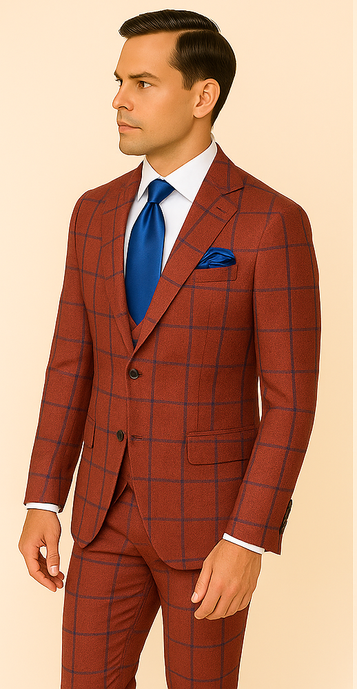 Rossi Man Max RM1842 – Slim Fit 3-Piece Formal Suit for Men 3   - from alligatorwarehouse.com
