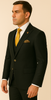 Rossi Man Men’s Black Slim Fit Suit – Double-Breasted Modern Classic 4 SKU#58660  - from alligatorwarehouse.com