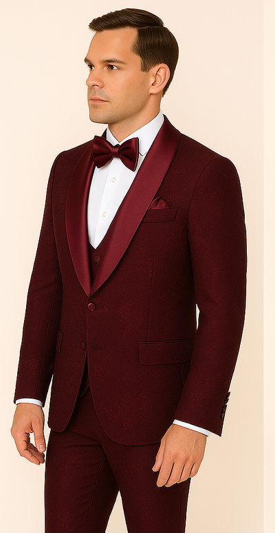 Rossi Man RM1253 – Formal 3-Piece Smoking Style Tuxedo for Men 4   - from alligatorwarehouse.com
