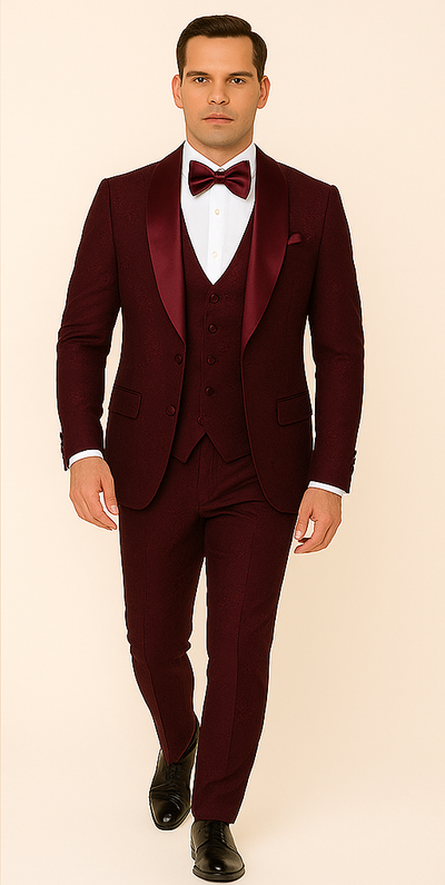 Rossi Man RM1253 – Formal 3-Piece Smoking Style Tuxedo for Men 2   - from alligatorwarehouse.com
