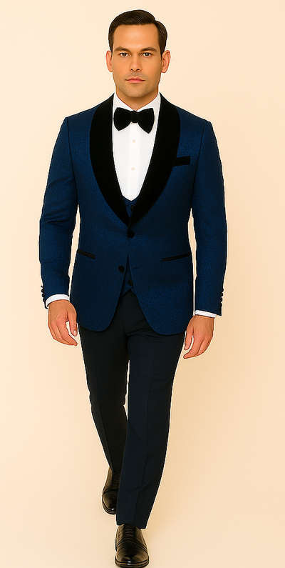Rossi Man RM1483 – Slim Fit Smoking Style 3-Piece Tuxedo for Men 3   - from alligatorwarehouse.com