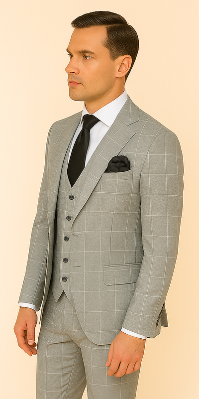 Rossi Man RM1851 Tom – Men's Slim Fit Suit for Modern Elegance 4   - from alligatorwarehouse.com