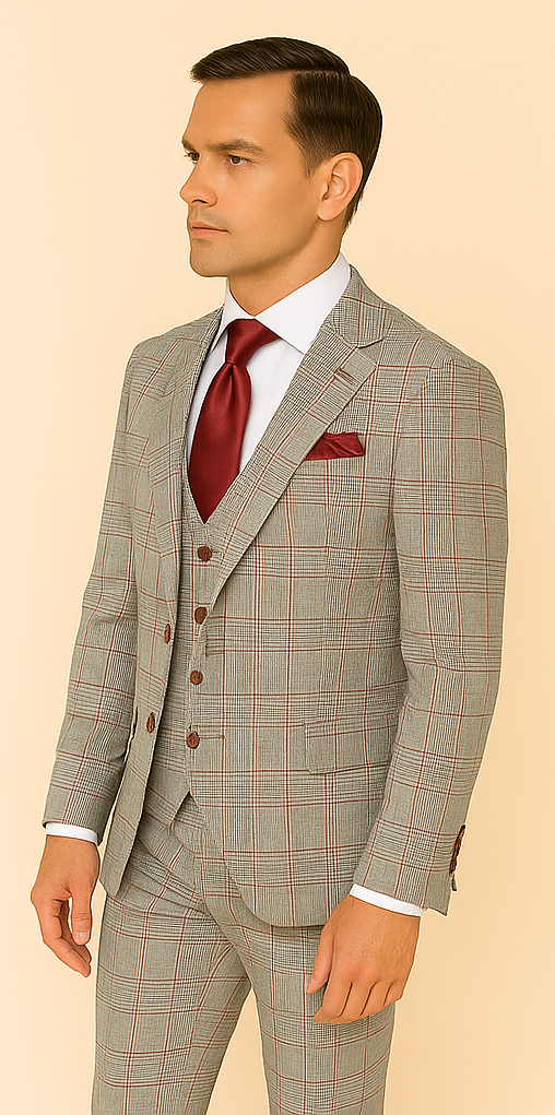 Rossi Man RM1854 Tom – Men's Slim Fit Suit for Men 4   - from alligatorwarehouse.com