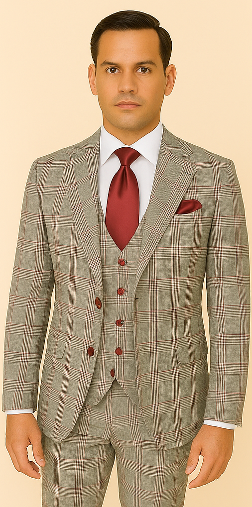 Rossi Man RM1854 Tom – Men's Slim Fit Suit for Men 5   - from alligatorwarehouse.com