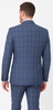 Rossi Man MAX RM1823 Slim Fit 3-Piece Blue Plaid Suit – Tailored for Weddings & Business 4   - from alligatorwarehouse.com