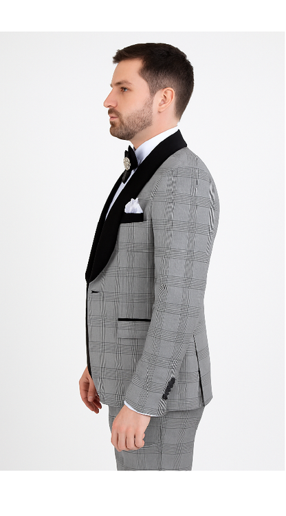 Rossi Man RM1295 – Classic 3-Piece Smoking Tuxedo for Men