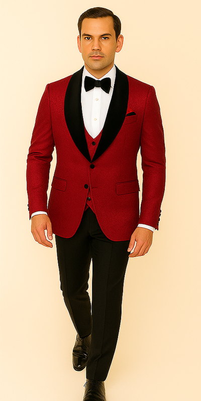 Rossi Man RM1448 – Elegant Smoking Style 3-Piece Tuxedo Set for Men 2   - from alligatorwarehouse.com